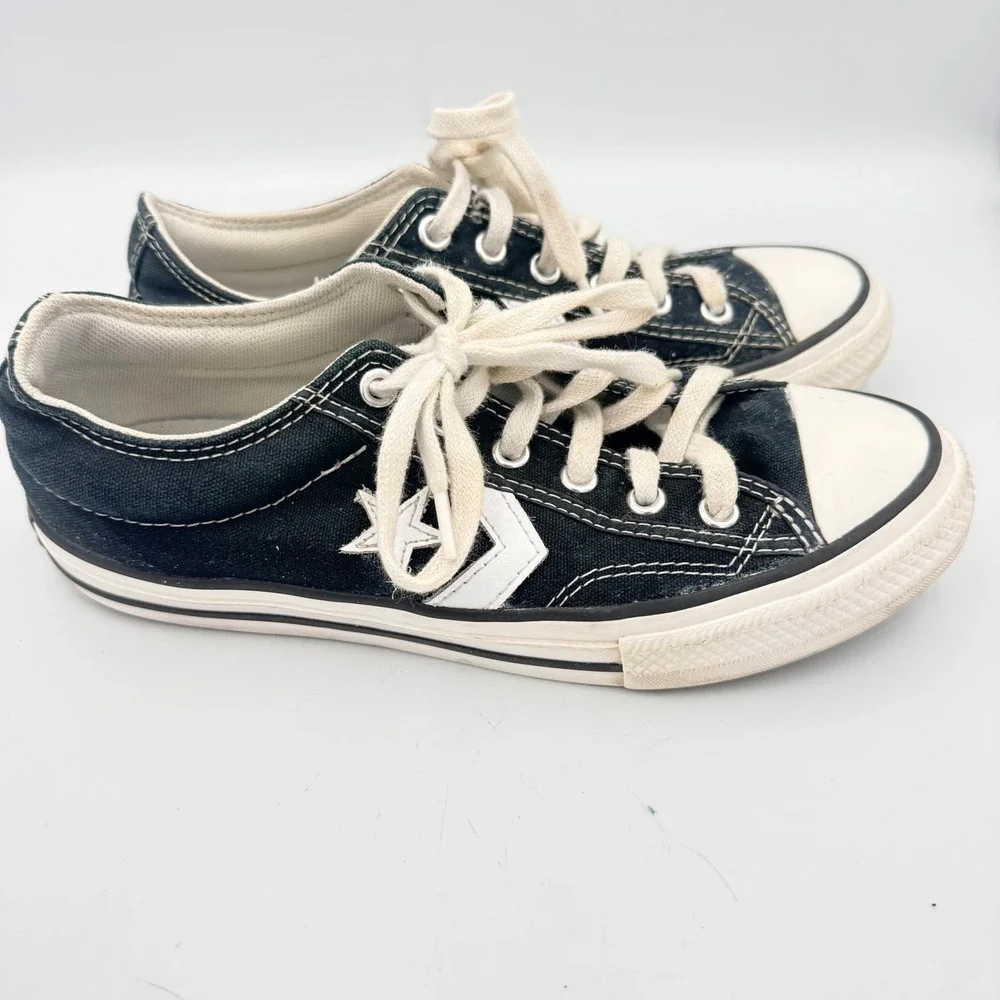 Converse Star Player Navy Blue Canvas Low Top Kids Sneakers A05219F Size 3.5Y